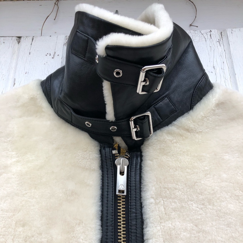 Moose Knuckles Shearling Jacket S Coat Fur NEW - Picture 2 of 14